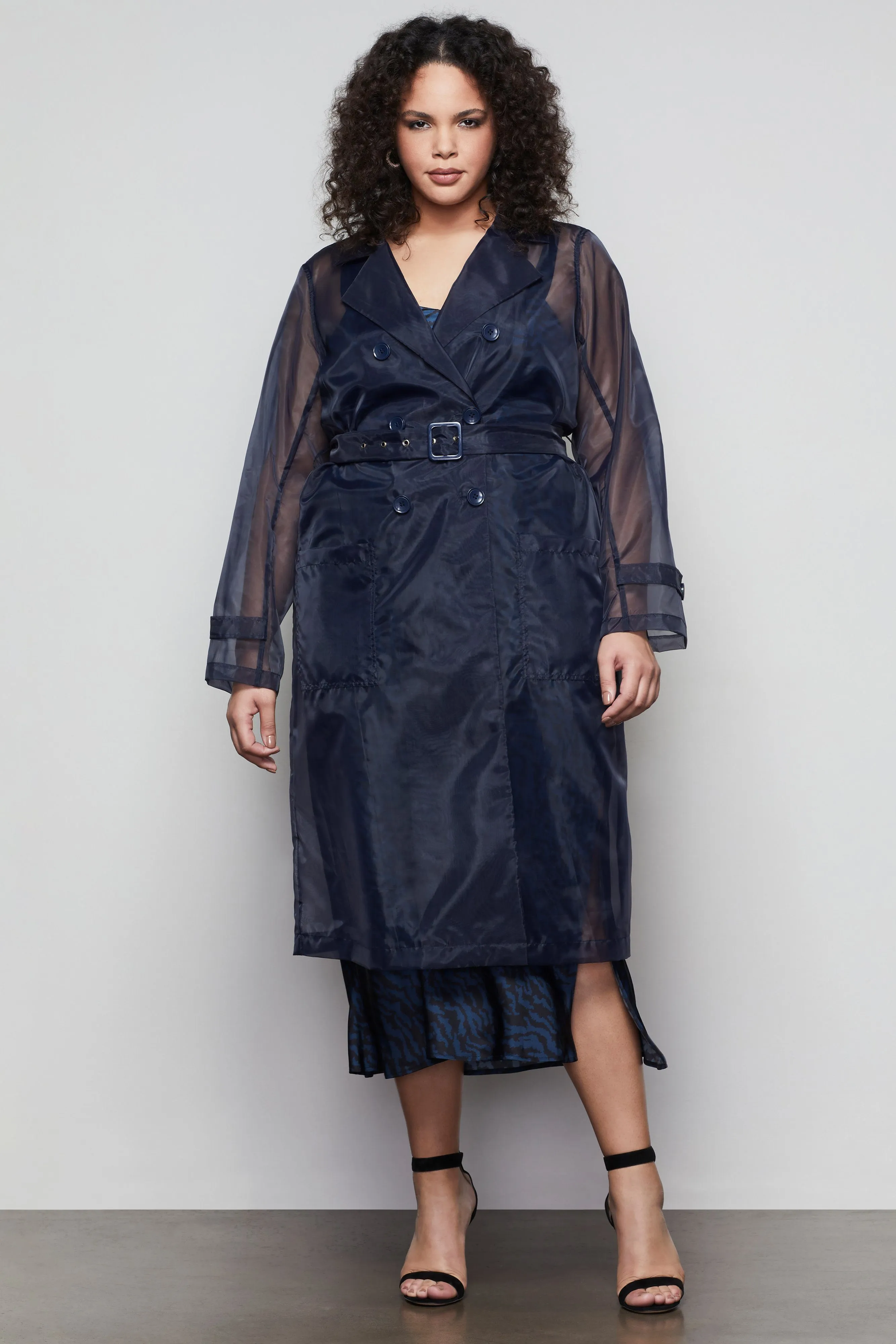 OFF DUTY ORGANZA TRENCH | NAVY001