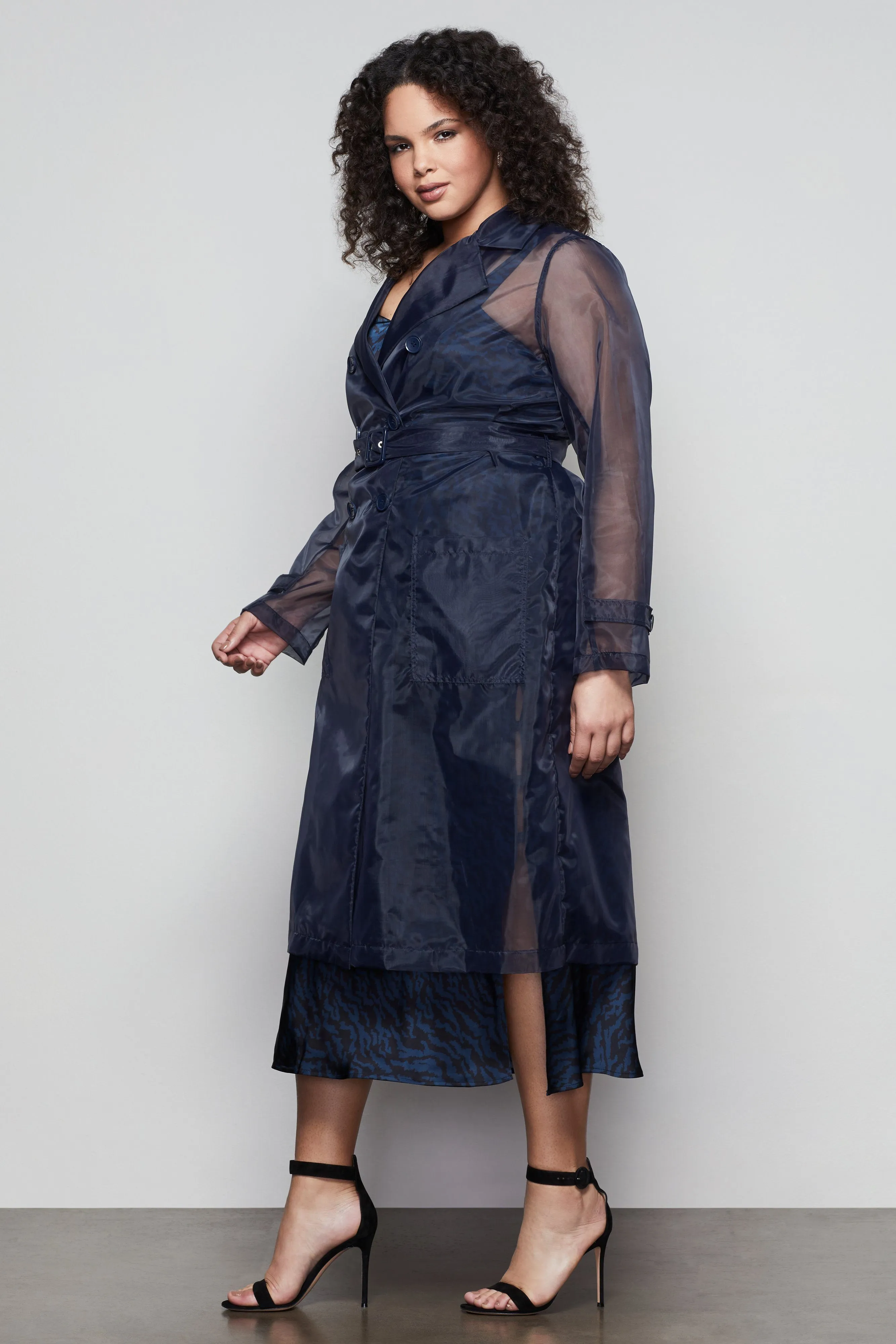 OFF DUTY ORGANZA TRENCH | NAVY001