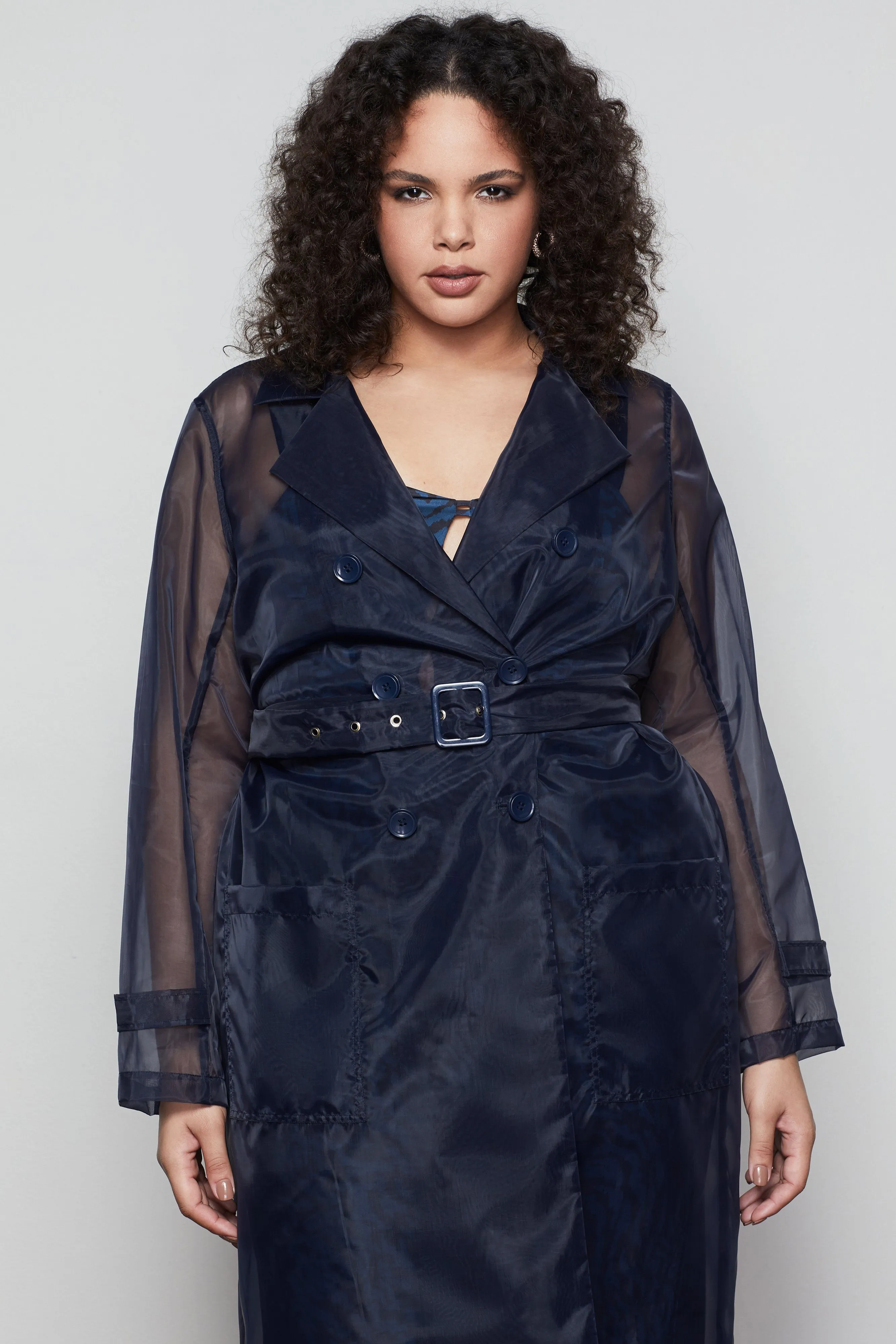 OFF DUTY ORGANZA TRENCH | NAVY001