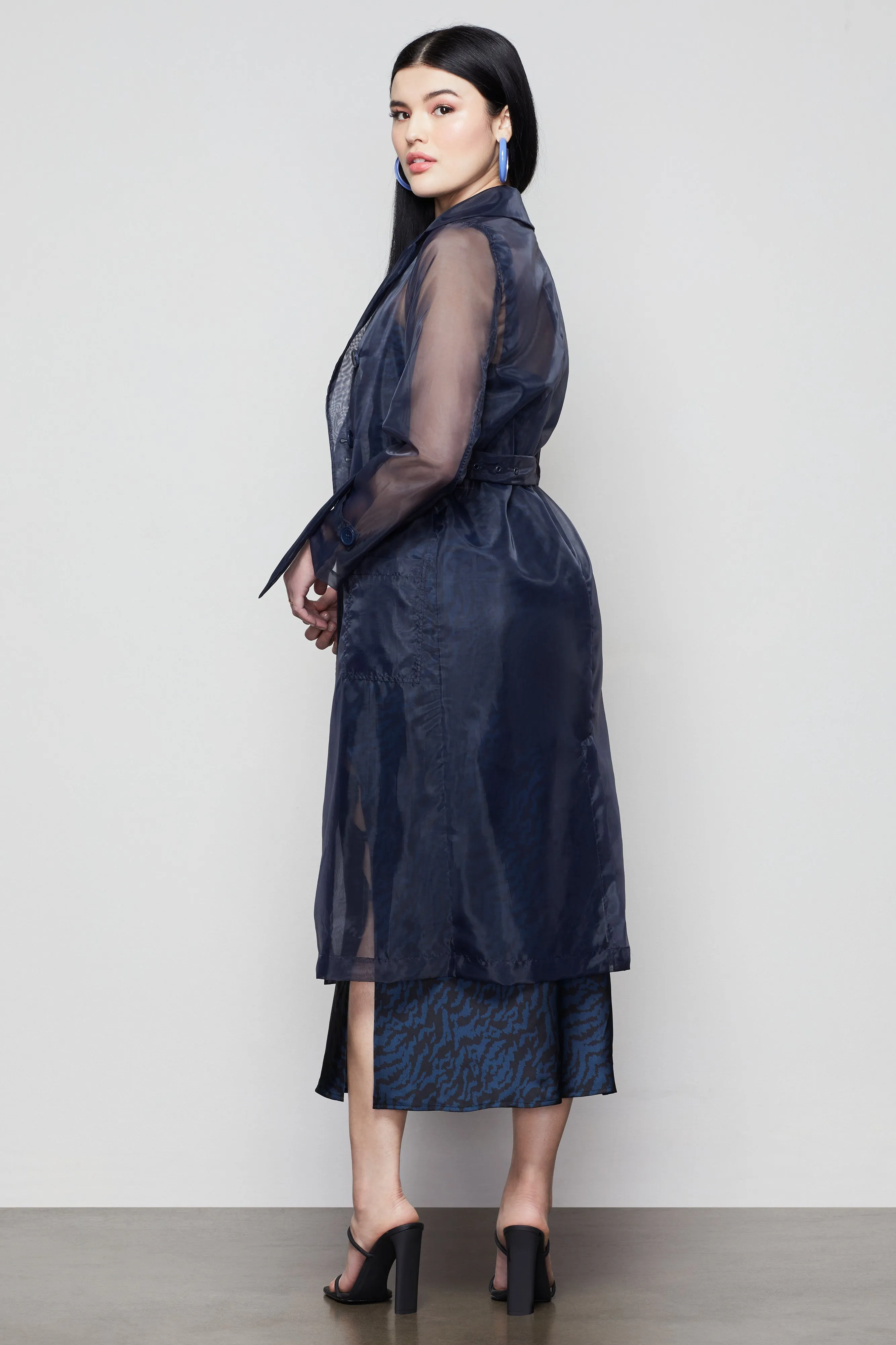 OFF DUTY ORGANZA TRENCH | NAVY001