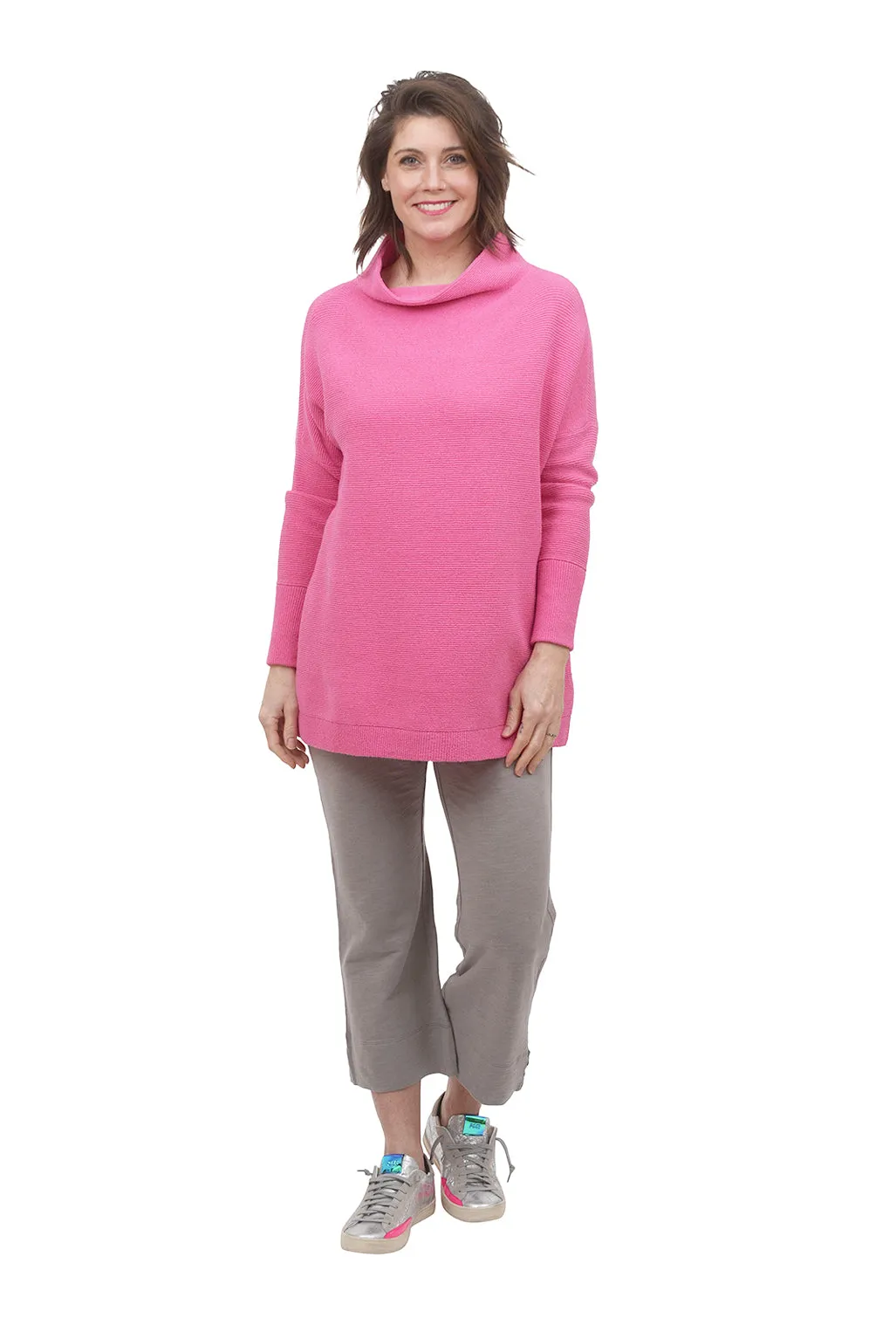 Ottoman Slouchy Sweater, Pink