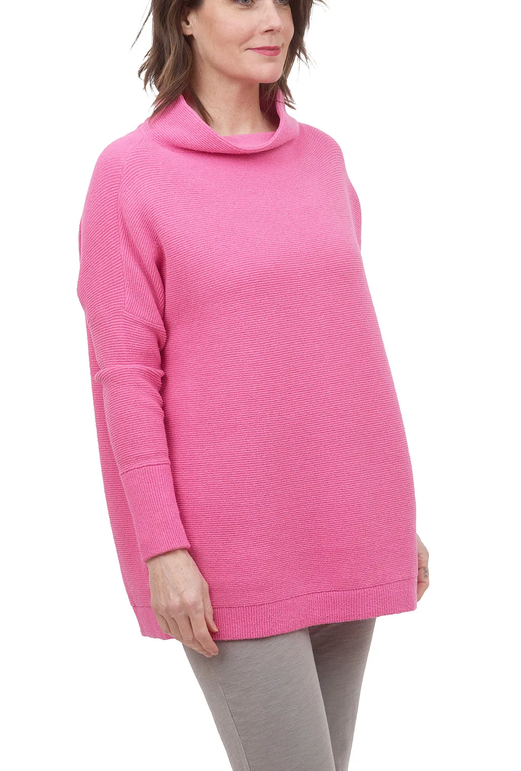 Ottoman Slouchy Sweater, Pink