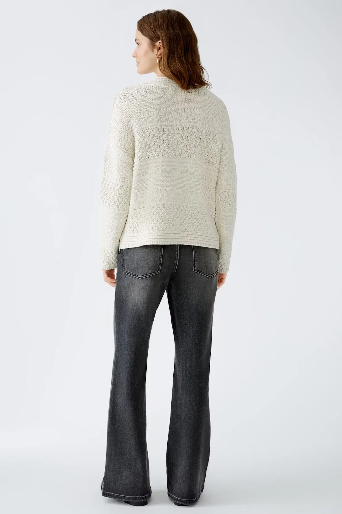 Oui Textured Knit Pullover