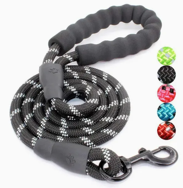 Pet Leash With Reflective Rope & Padded Handle For All Sizes of Dogs