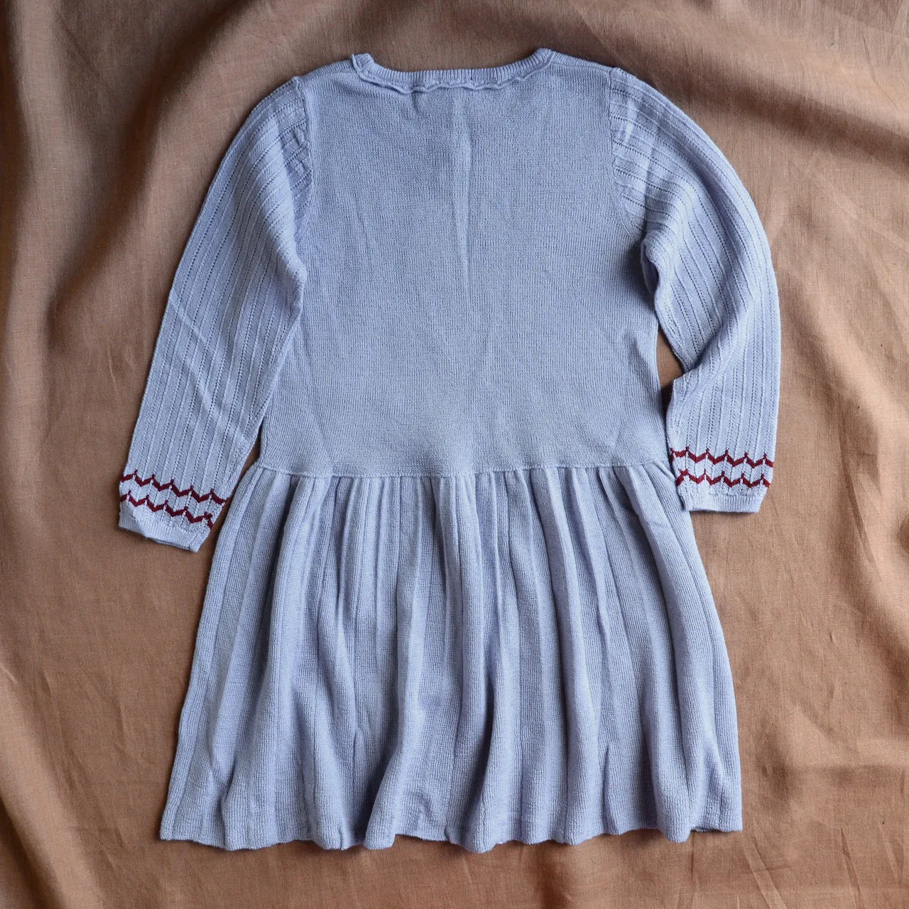 Pointelle Dress in 100% Merino - Lavender AW23 (7-12y) *Last ones