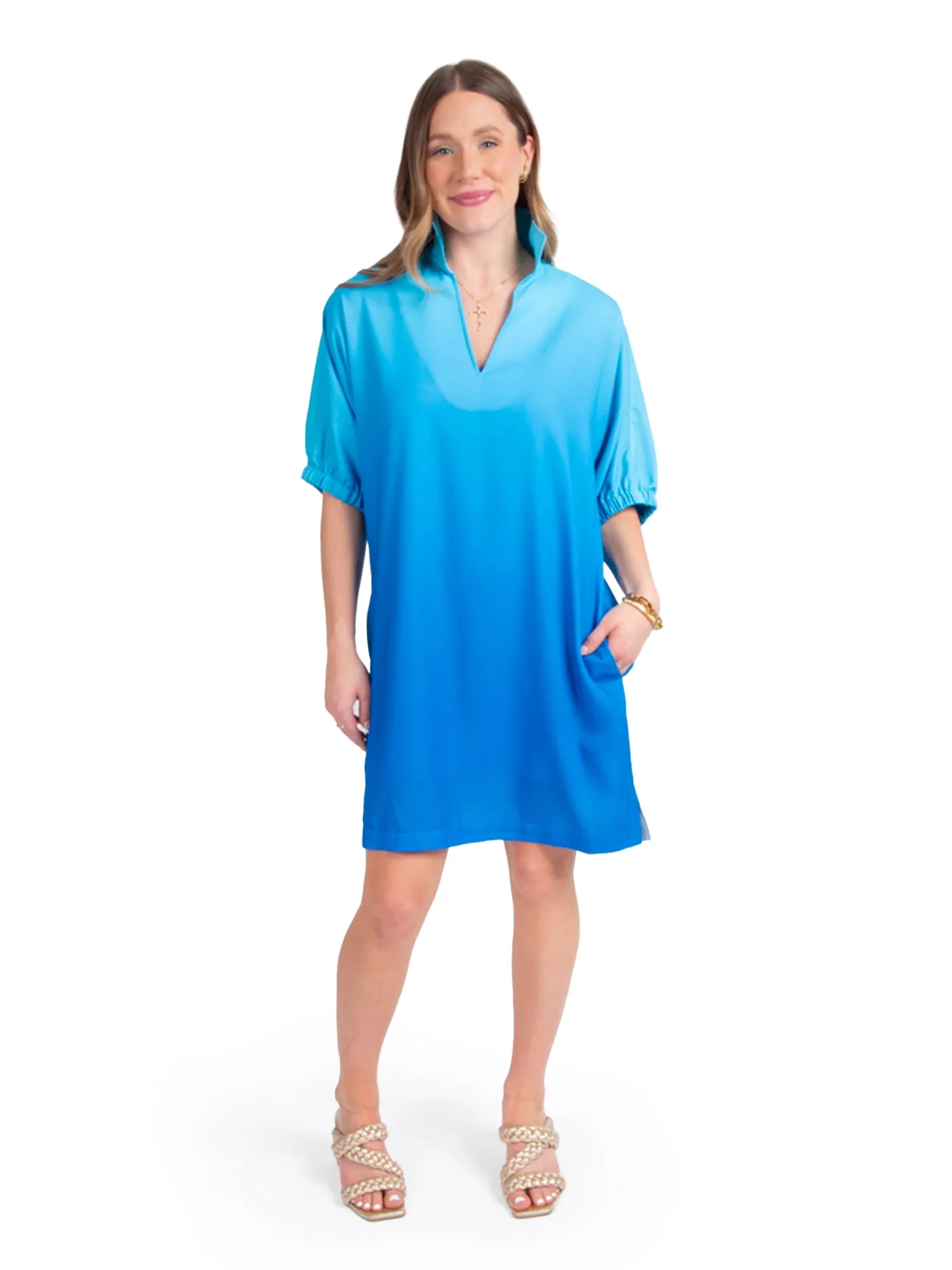 Poppy Dress - Ocean Ombre