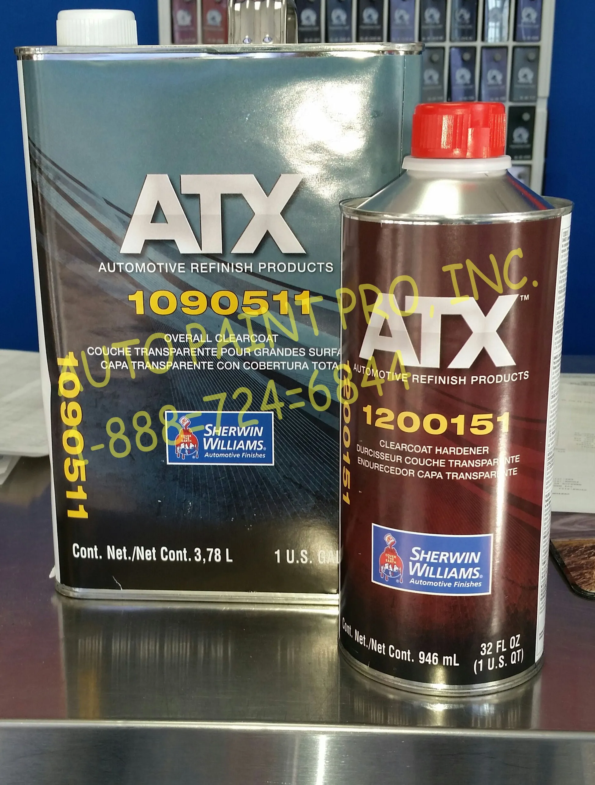 Sherwin Williams ATX 1910511 and ATX1200151 urethane clearcolat Auto Paint Restoration car Paint Supplies