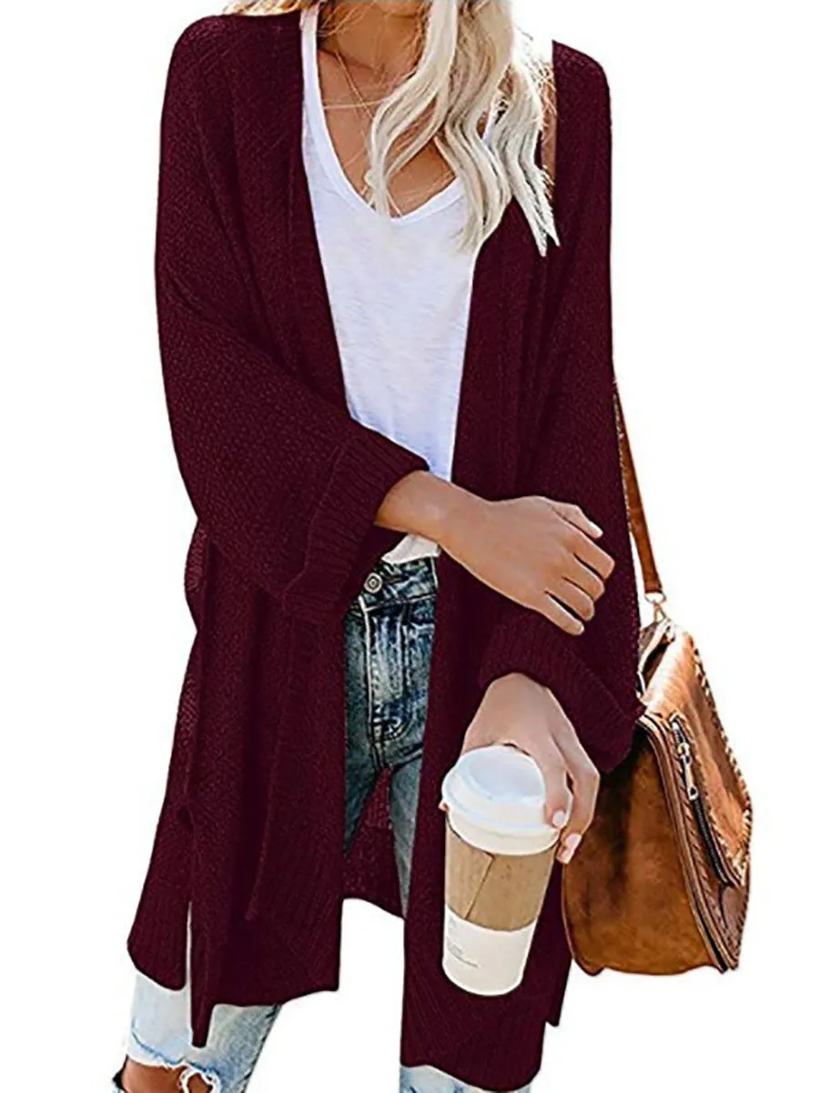 Solid Color Knitted Cardigan(10 colors)