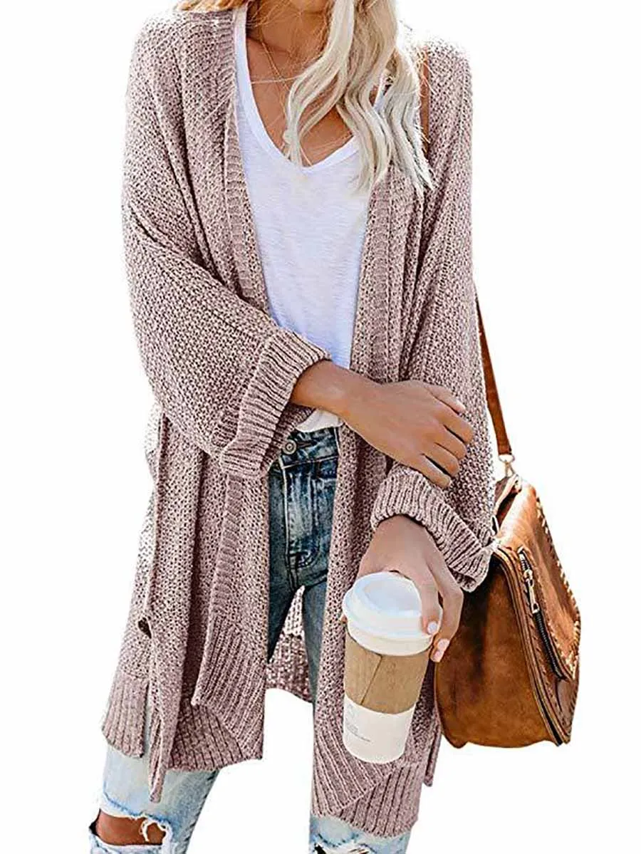 Solid Color Knitted Cardigan(10 colors)