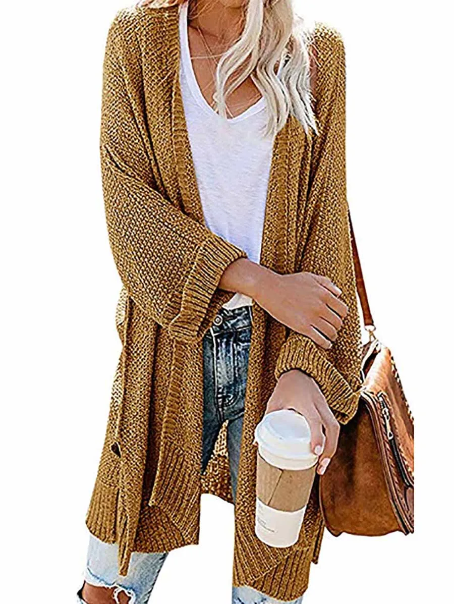 Solid Color Knitted Cardigan(10 colors)