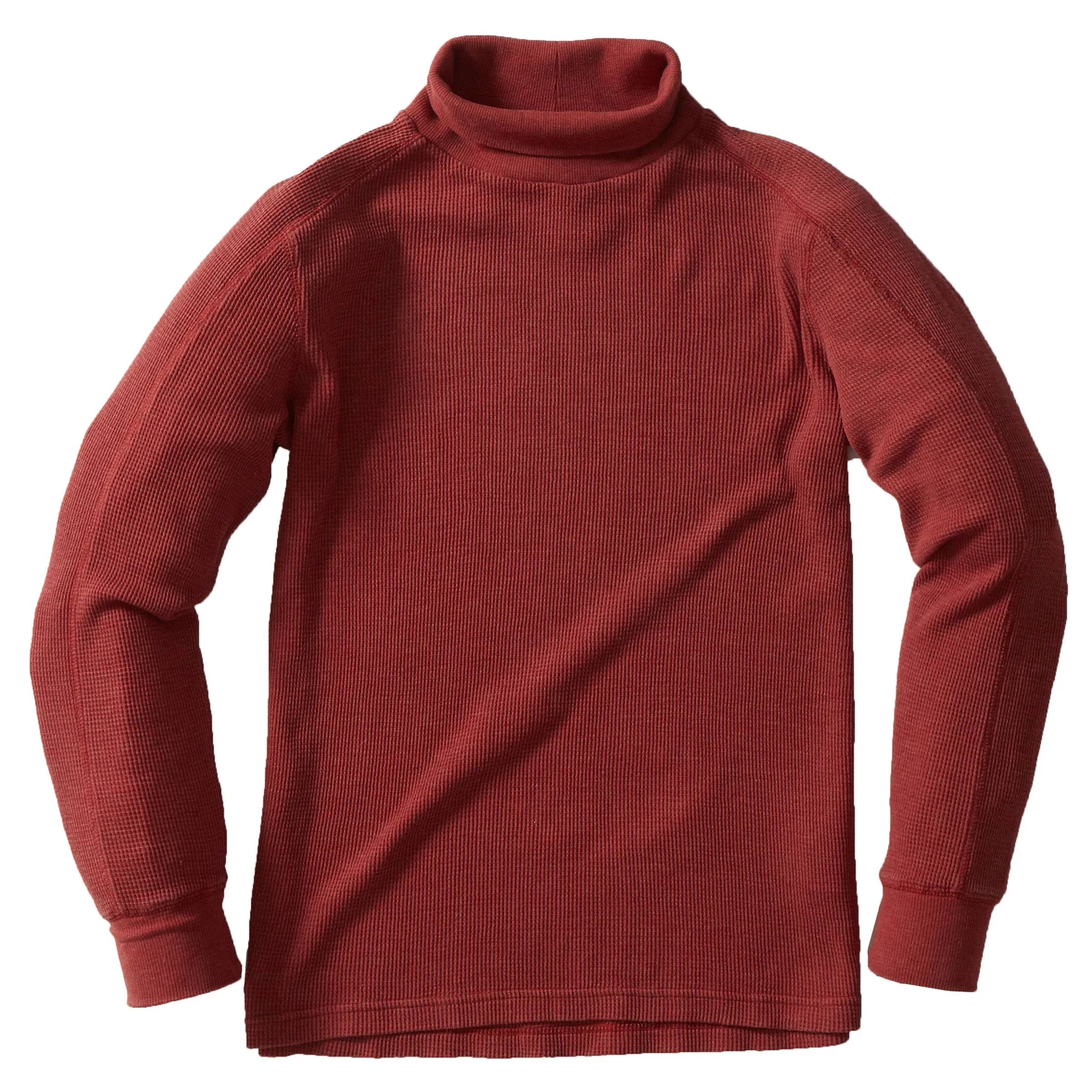 Spencer Waffle Turtleneck - Cinnabar