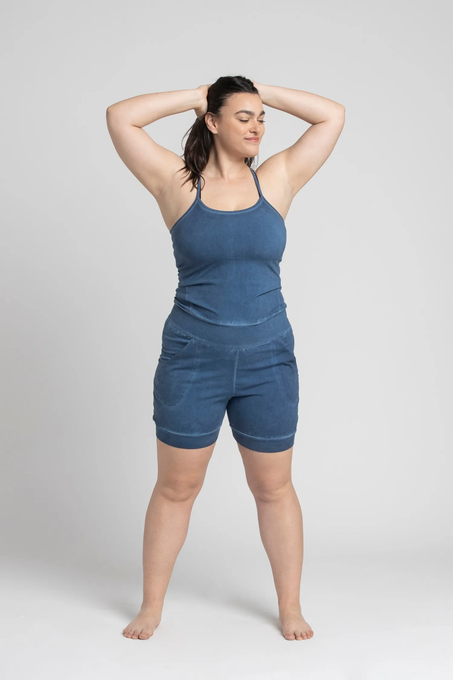 Stonewash Short Yoga Jumpsuit