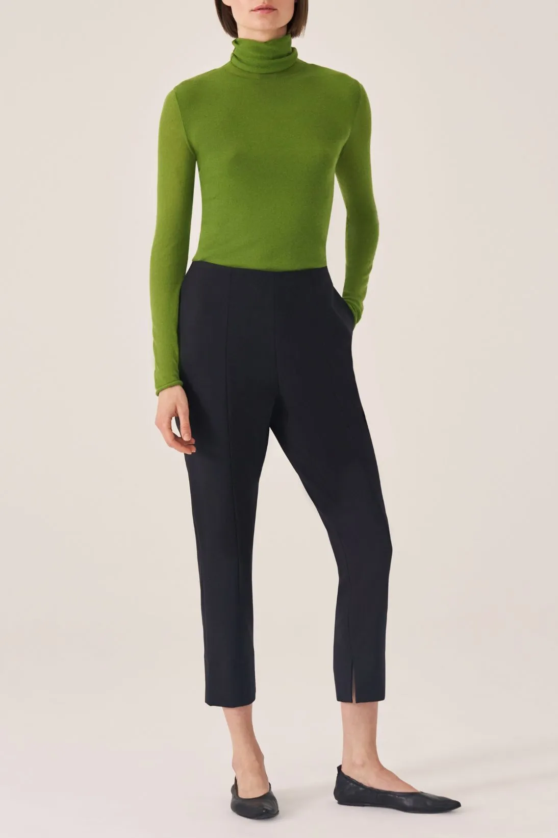 STRETCH WOOL CIGARETTE PANT