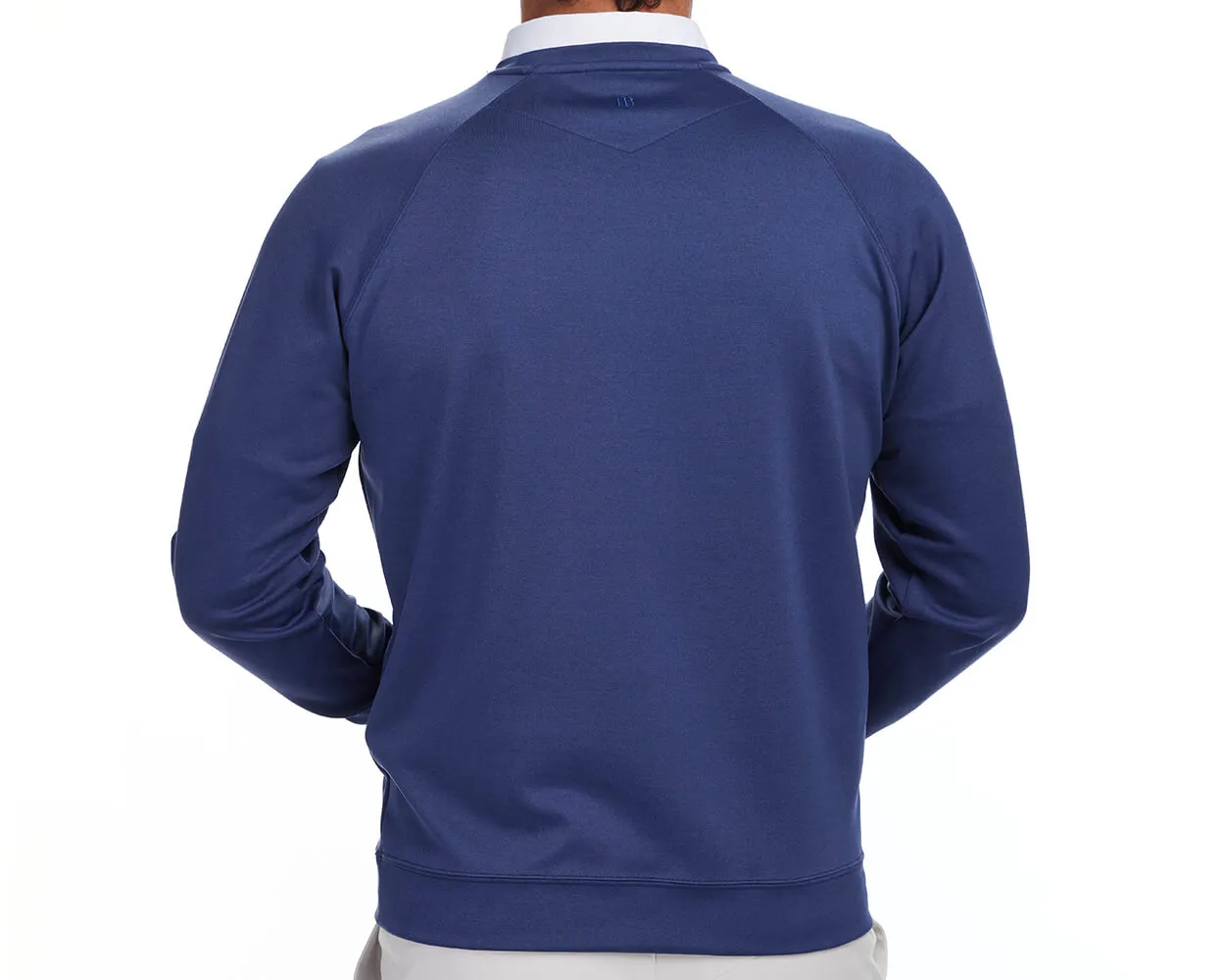 The Betts Pullover: Heathered Navy