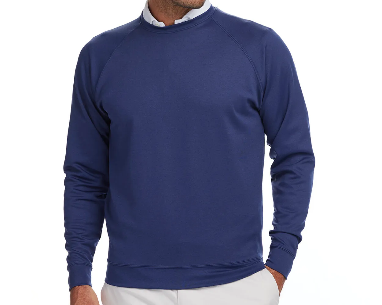 The Betts Pullover: Heathered Navy