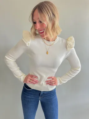 The Fanelli Sweater Top (Cream)