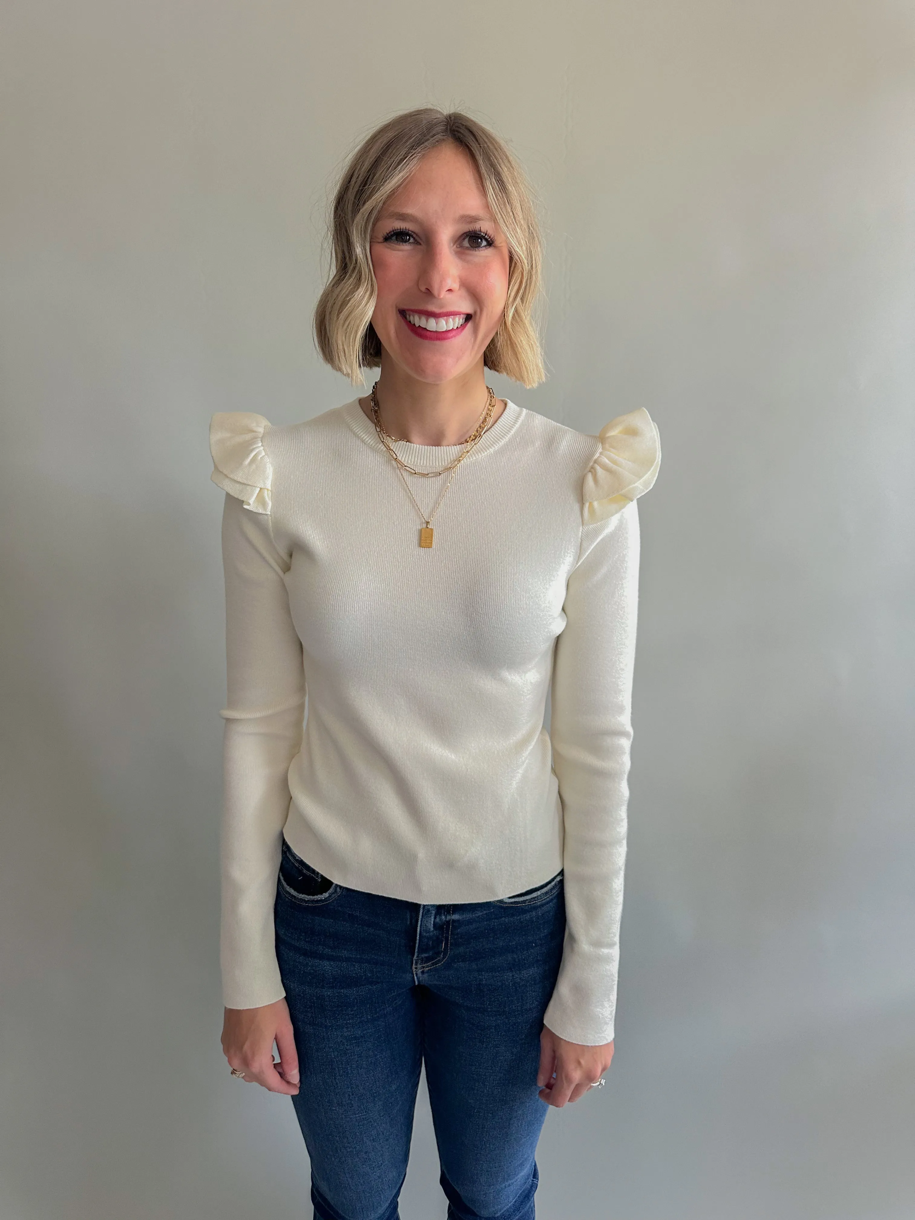 The Fanelli Sweater Top (Cream)