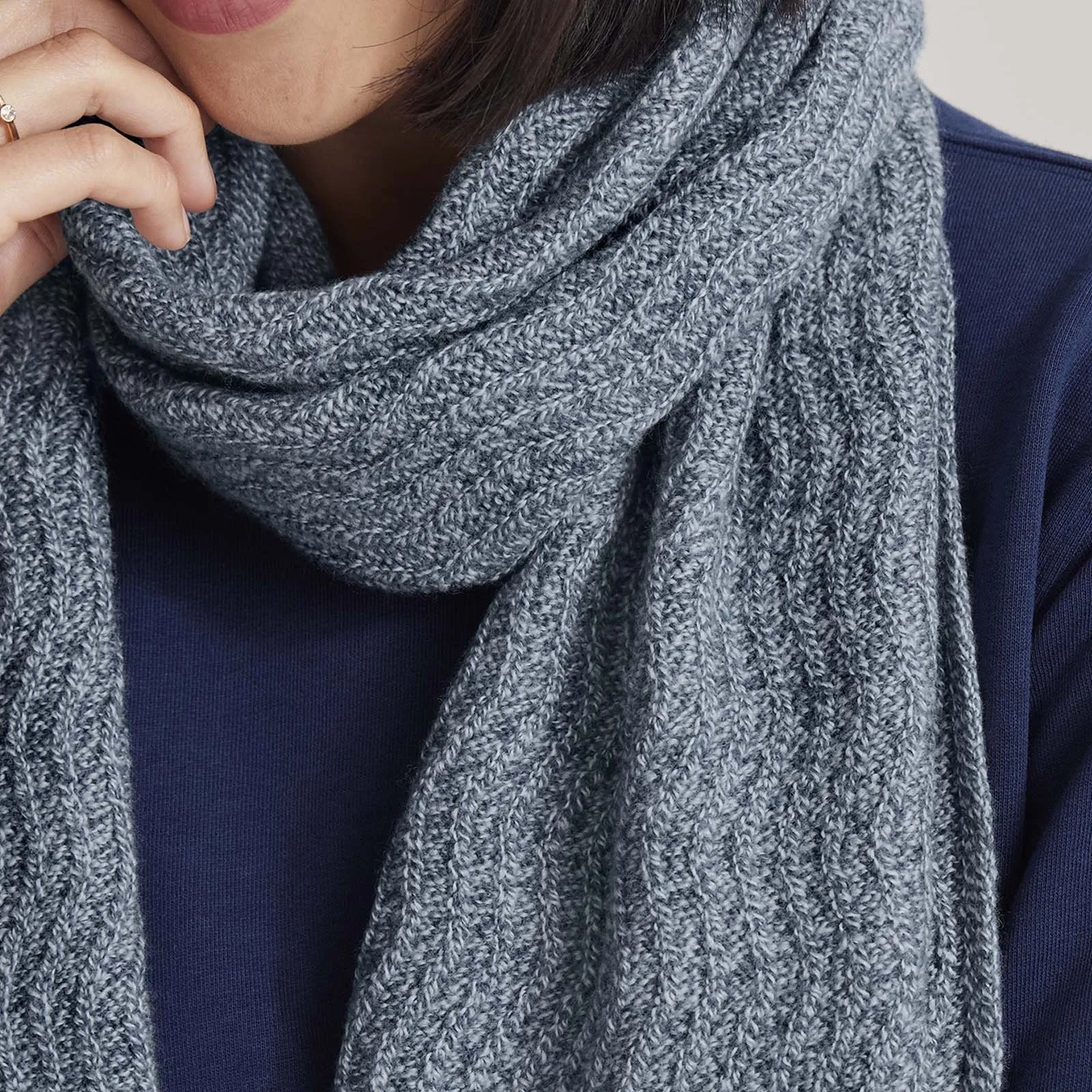 The Scarf - Blue Grey Marl