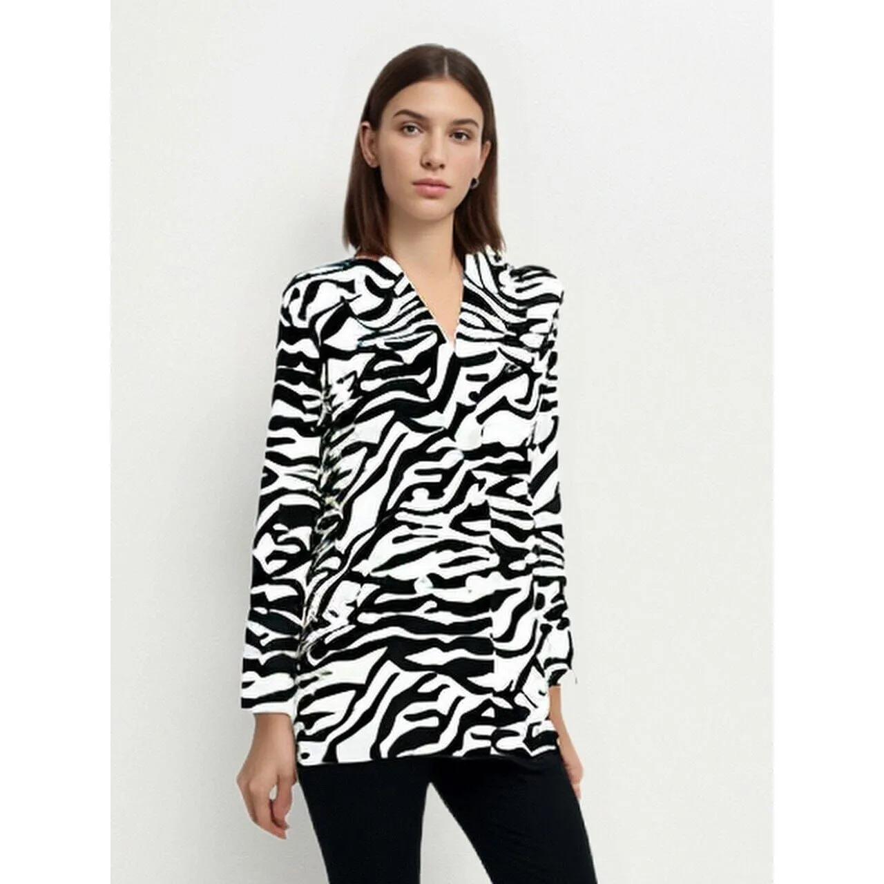 The Zebra Long Tail Blazer