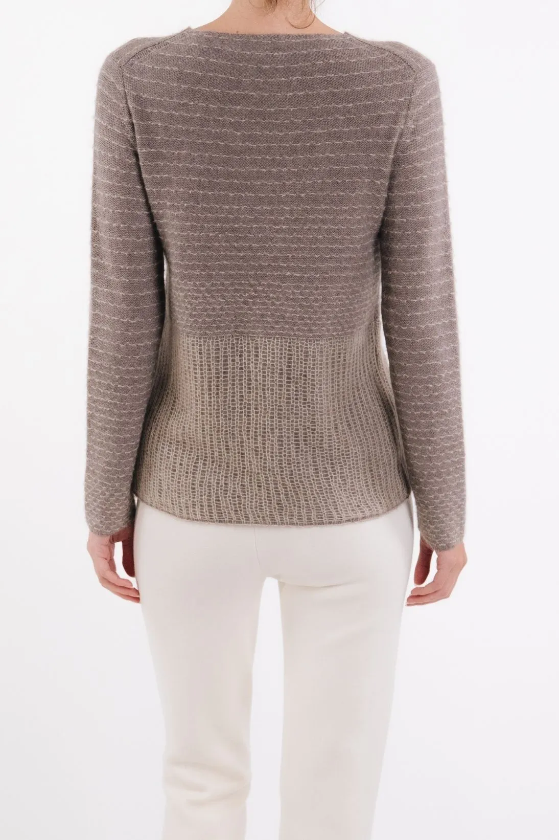 TICK STITCH MESH SWEATER