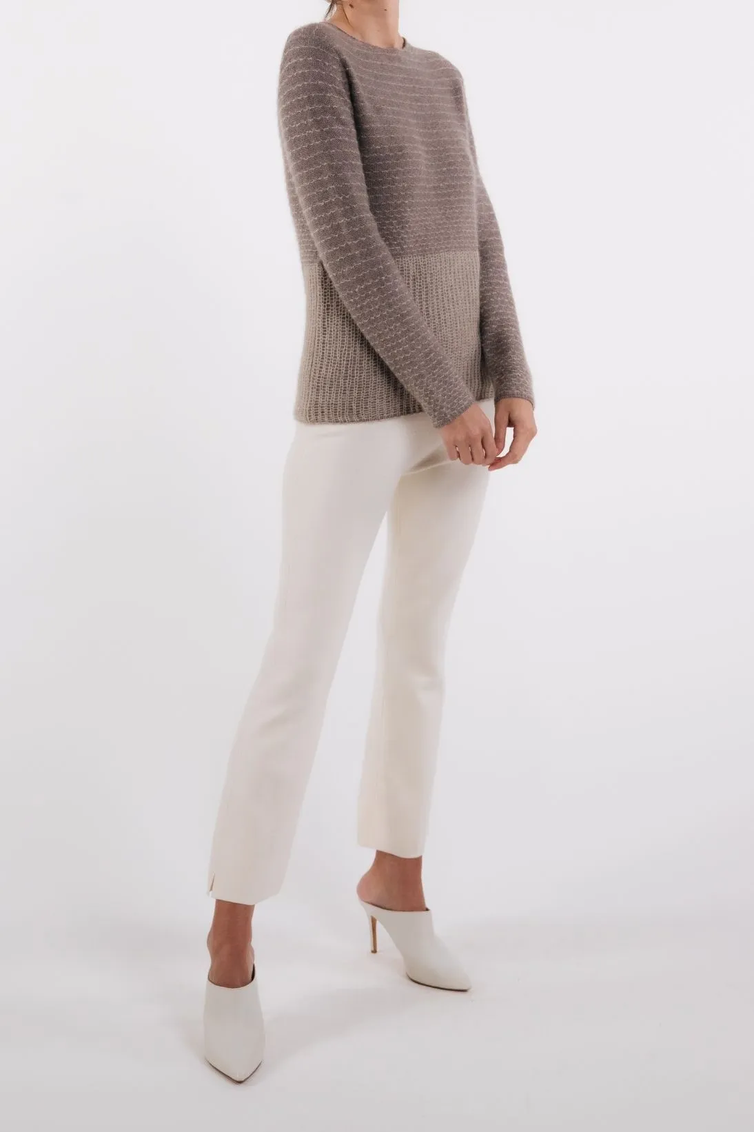 TICK STITCH MESH SWEATER