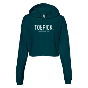 Toepick Women's Teal Hooded Crop - M