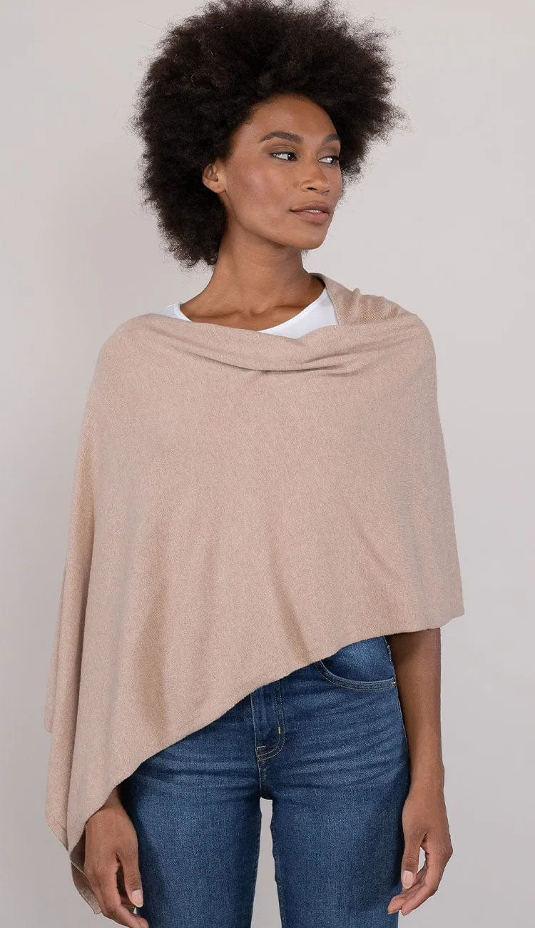 Trade Wind Cashmere Blend Dress Topper Poncho