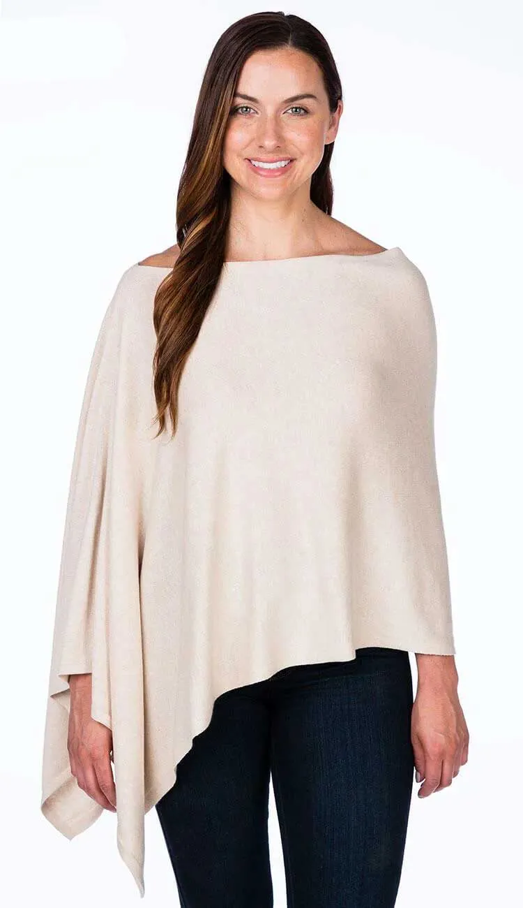 Trade Wind Cashmere Blend Dress Topper Poncho