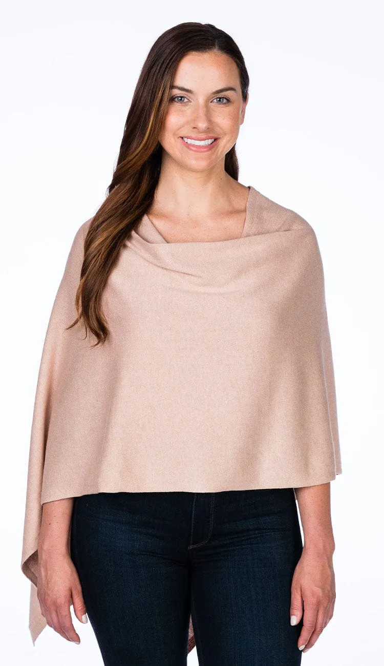 Trade Wind Cashmere Blend Dress Topper Poncho