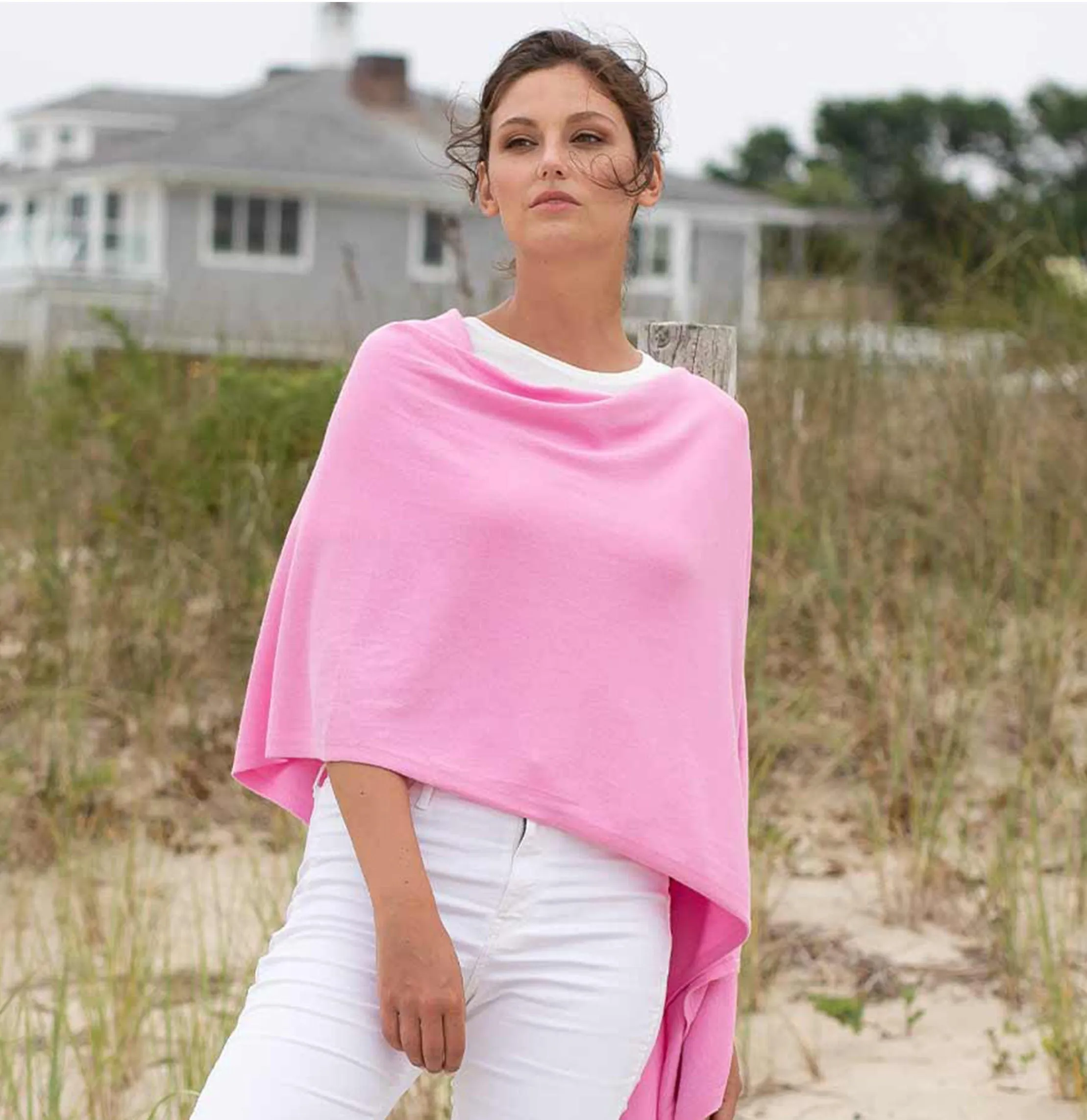 Trade Wind Cashmere Blend Dress Topper Poncho