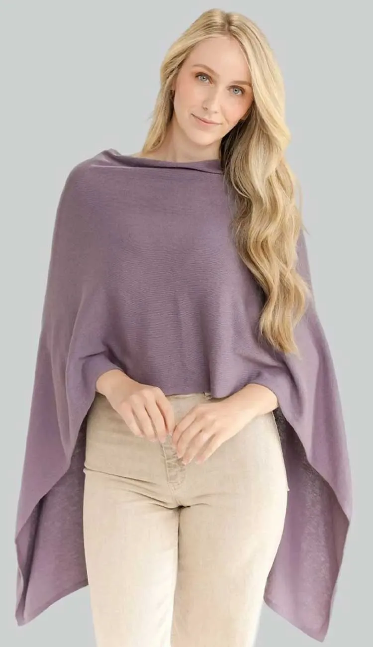 Trade Wind Cashmere Blend Dress Topper Poncho