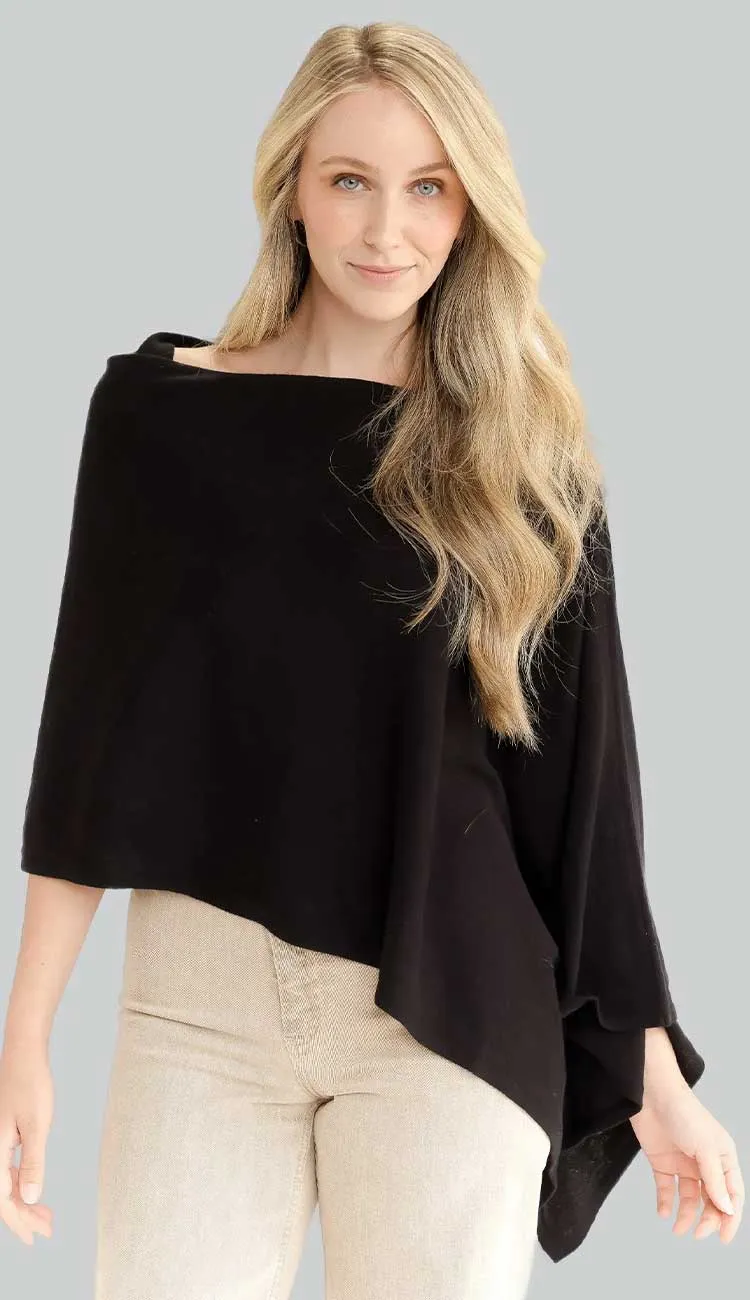 Trade Wind Cashmere Blend Dress Topper Poncho