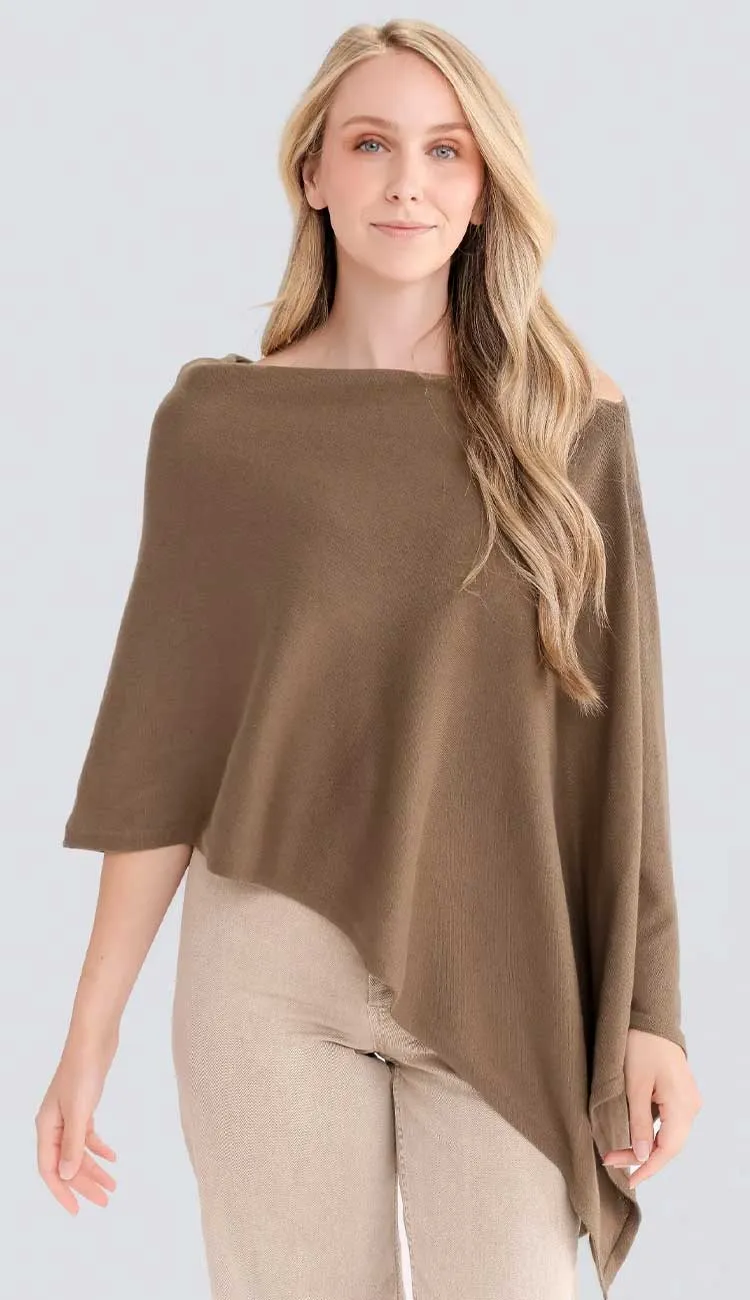 Trade Wind Cashmere Blend Dress Topper Poncho