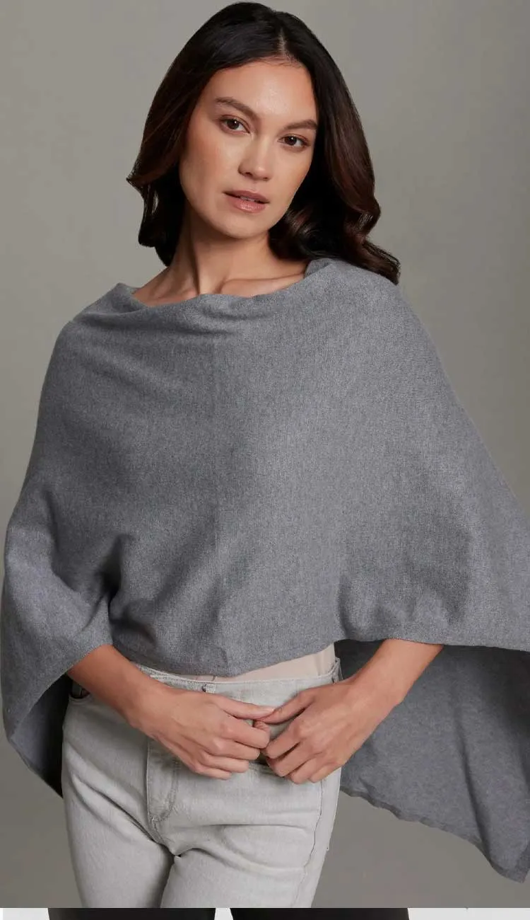 Trade Wind Cashmere Blend Dress Topper Poncho