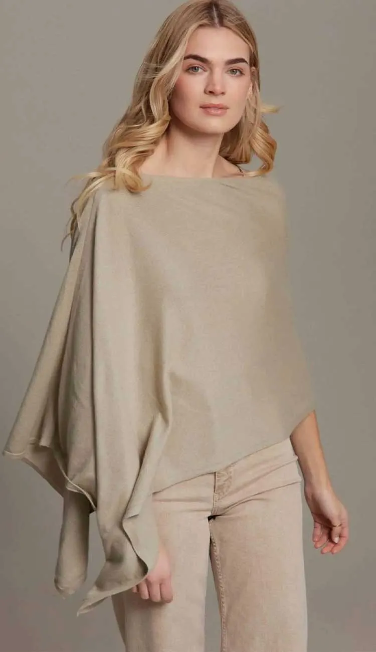 Trade Wind Cashmere Blend Dress Topper Poncho