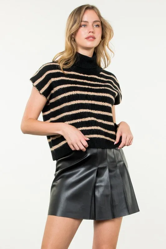 Turtleneck Stripe Vest