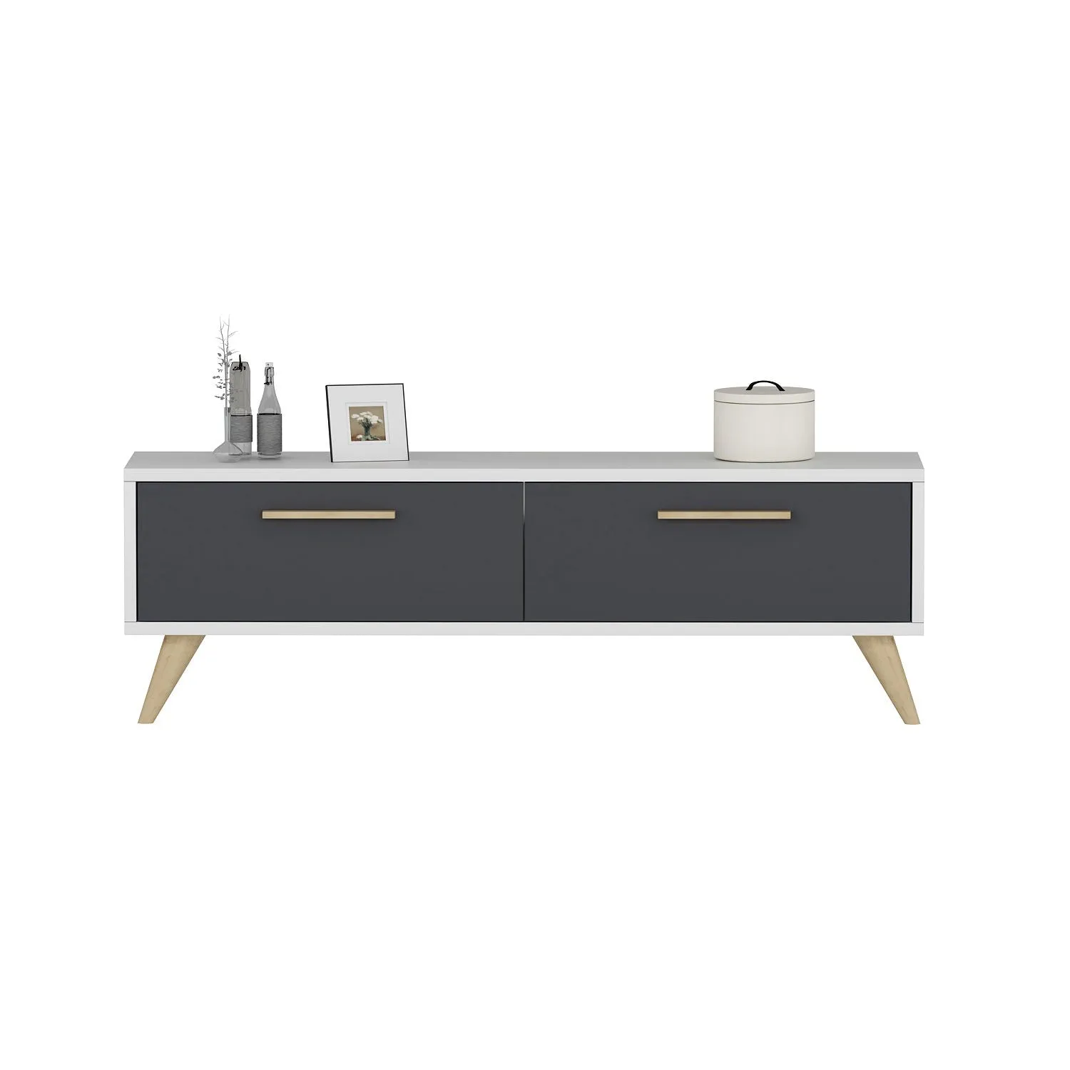 TV Stand Melisa - White, Anthracite