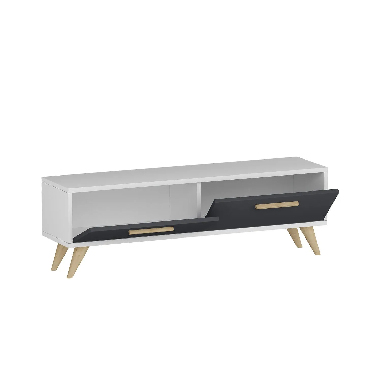 TV Stand Melisa - White, Anthracite