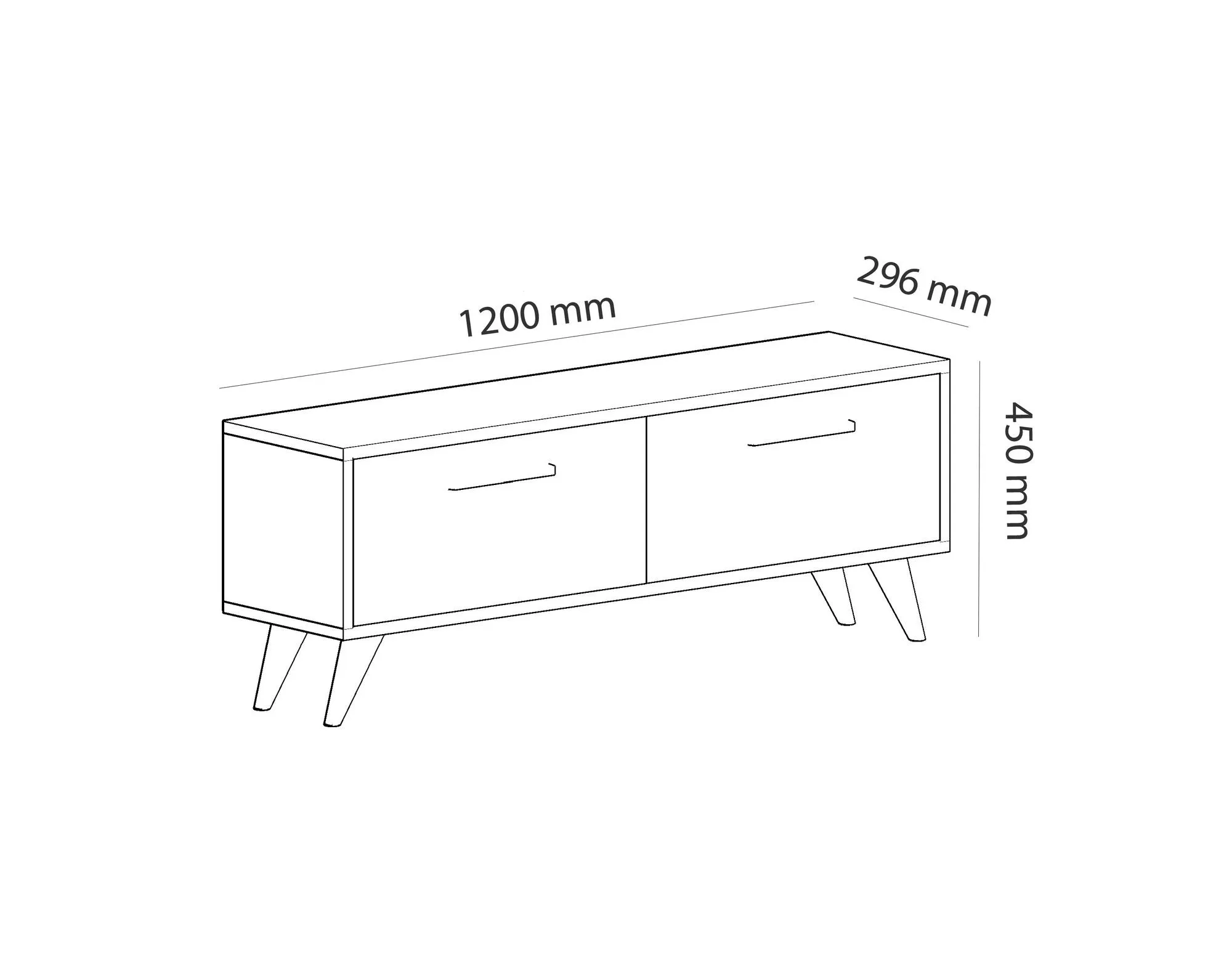 TV Stand Melisa - White, Anthracite