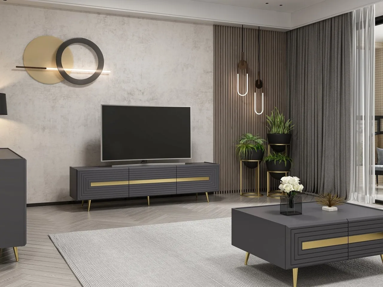 TV Unit Jose - Anthracite