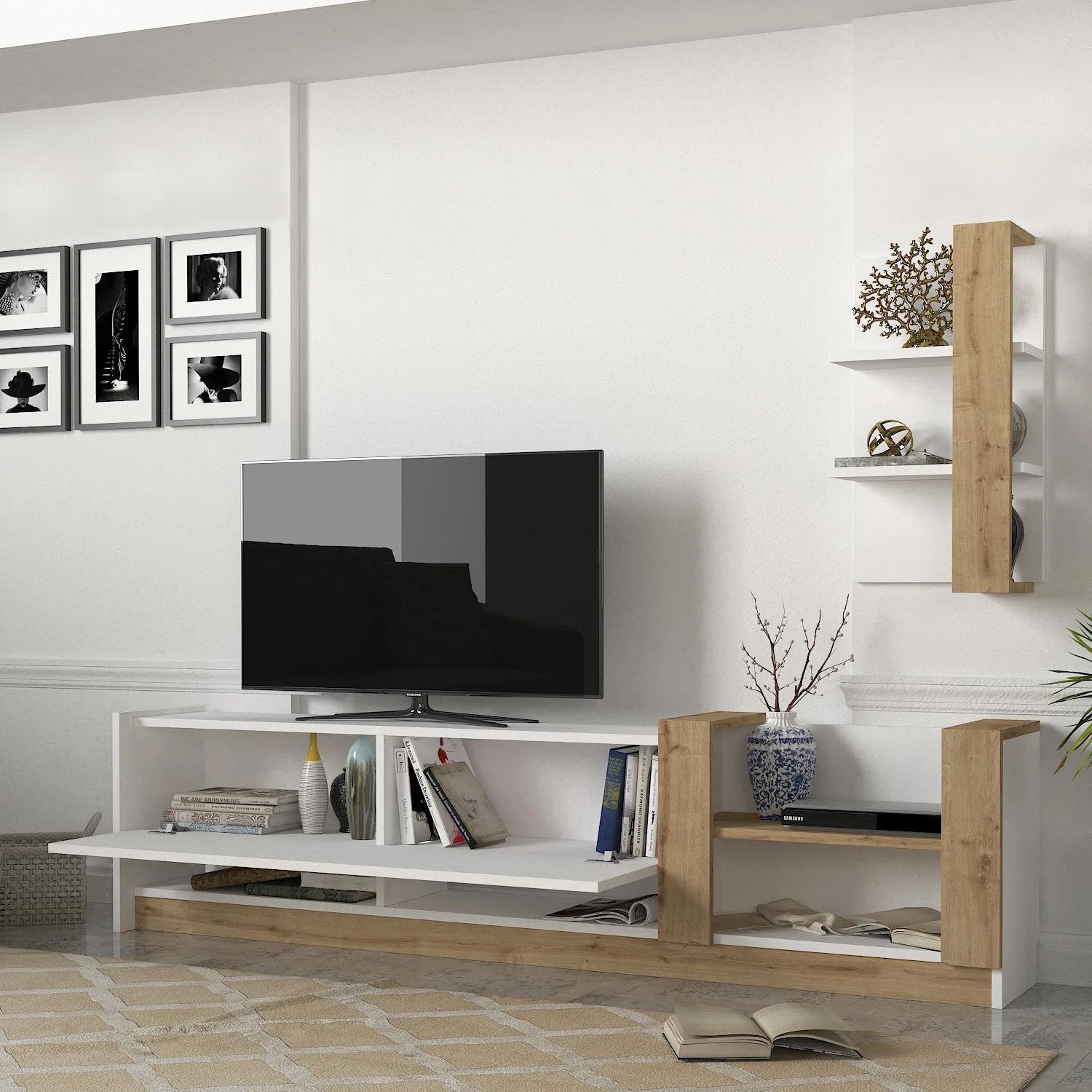 TV Unit Kazablanka - White, Sapphire