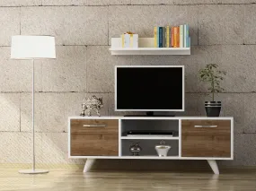 TV Unit Likya - White, Walnut