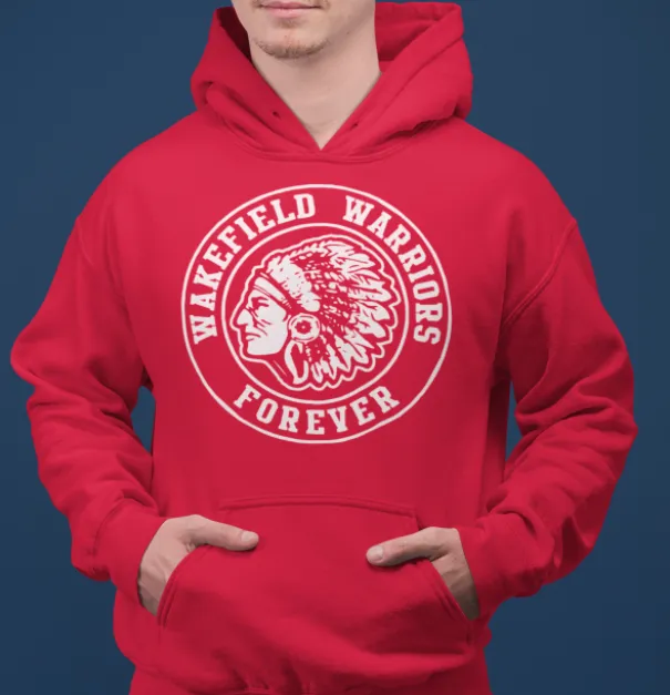 Wakefield Warrior Sideview - Save the Warrior -  Red Hoodie - Adult Sizes - FRONT IMPRINT ONLY