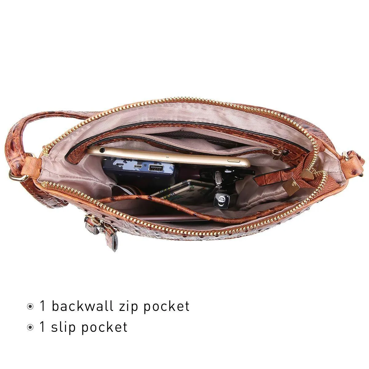 Women Lightweight Functional Multi Pocket Crossbody Bag l Dasein