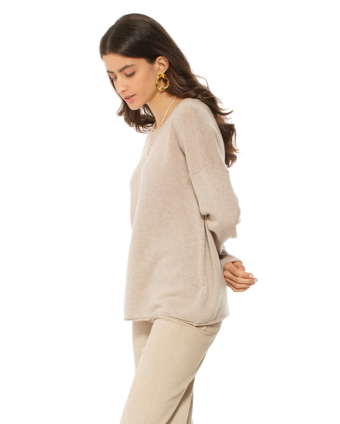 Women's Pure Cashmere Lounge Sweater Beige