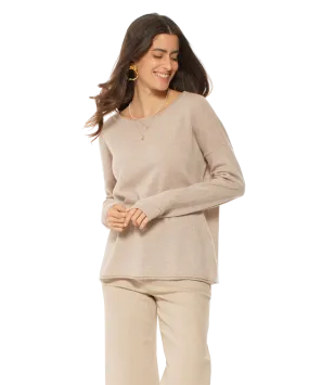 Women's Pure Cashmere Lounge Sweater Beige