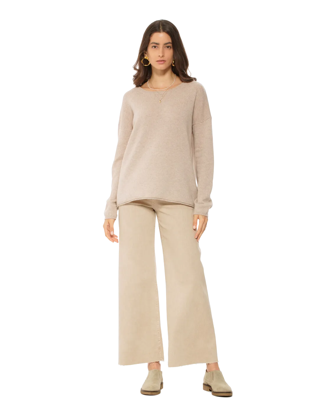 Women's Pure Cashmere Lounge Sweater Beige