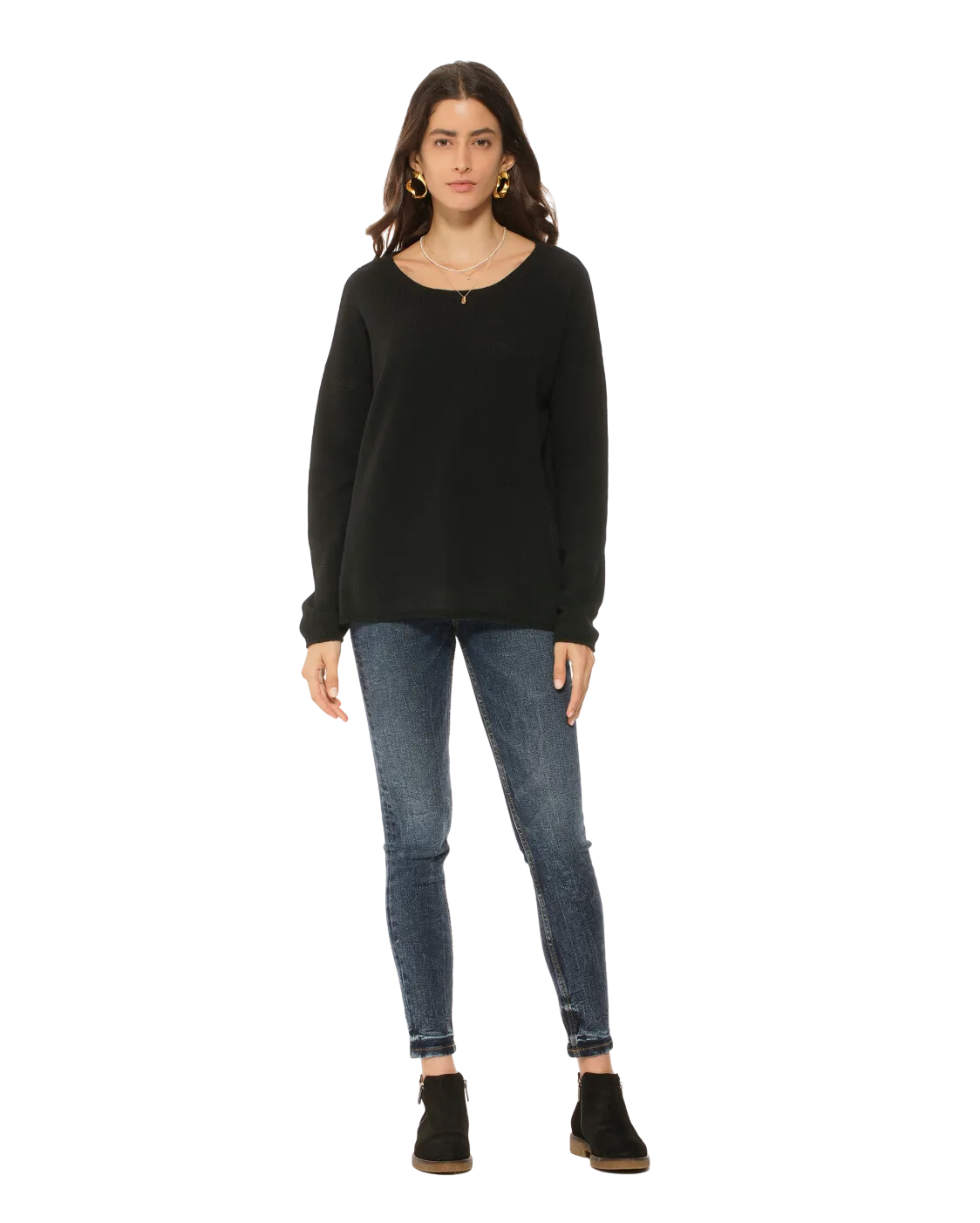 Women's Pure Cashmere Lounge Sweater Black