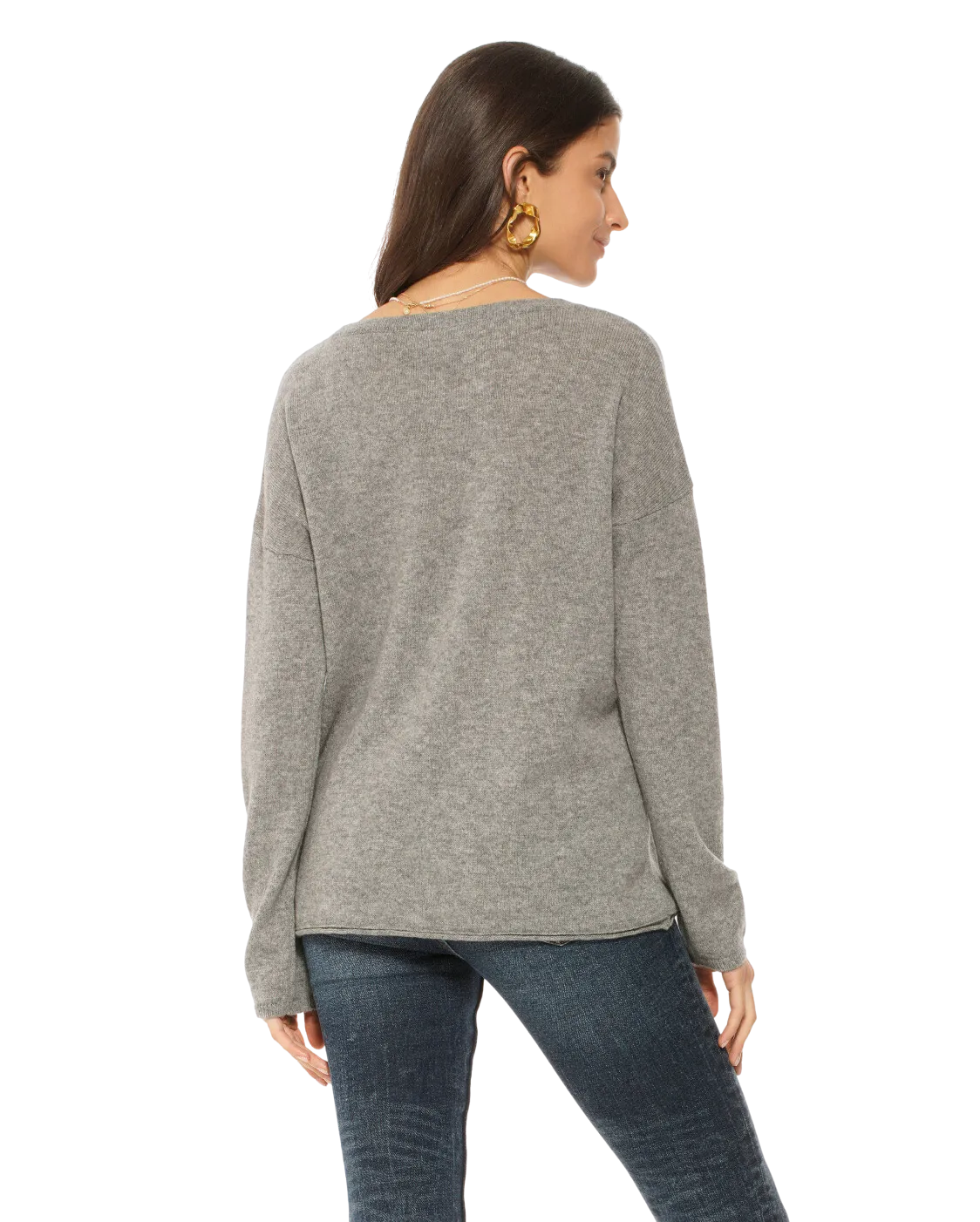 Women's Pure Cashmere Lounge Sweater Medium Grey