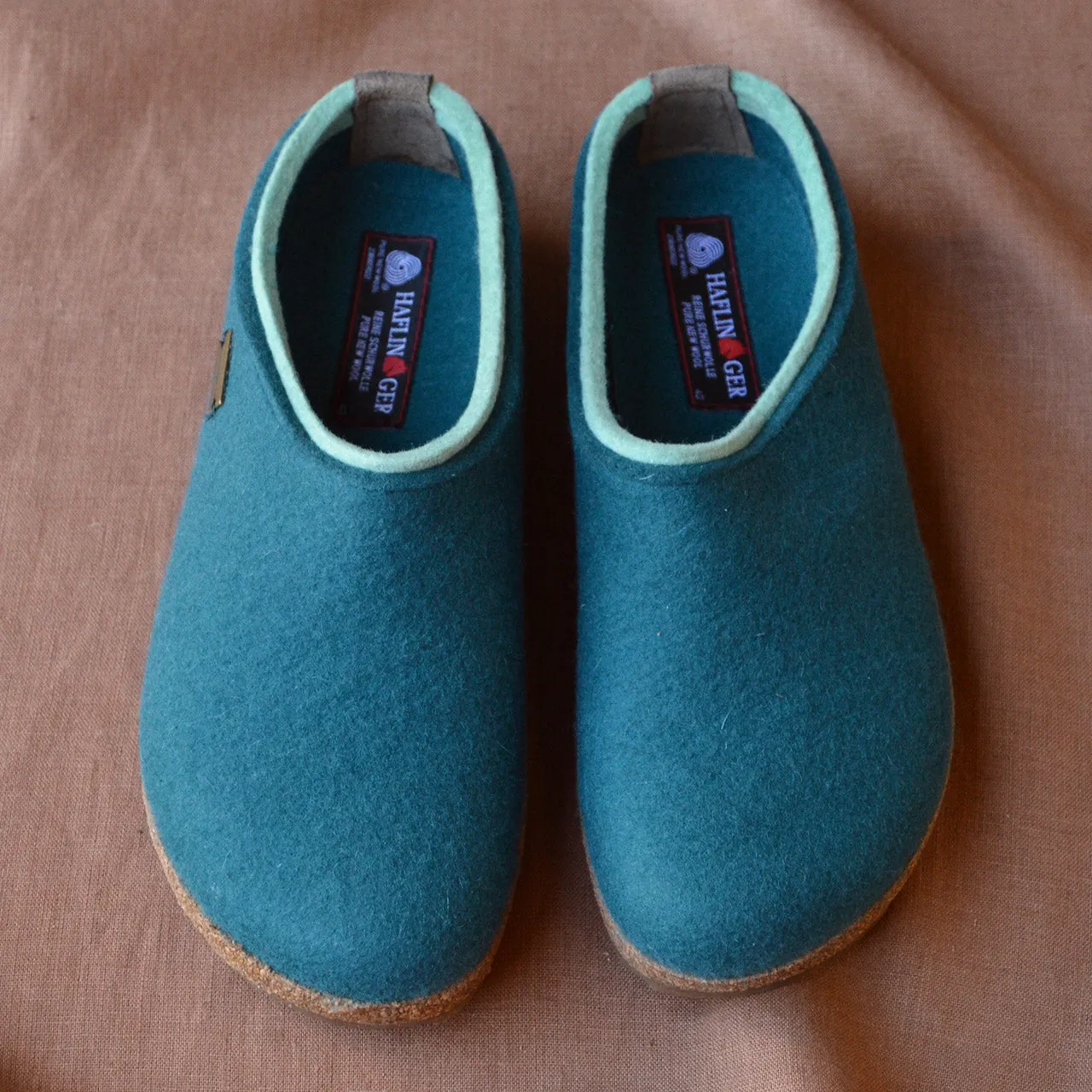 Wool Felt Clogs - Kris - Turquoise (Adults 36-42)